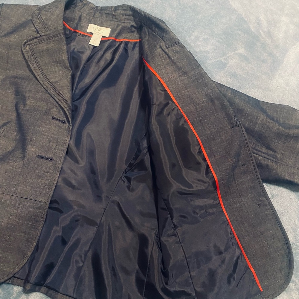 Classic Style ! Great brushed denim look ! Ann Taylor Loft Petites size 14P - Picture 7 of 8